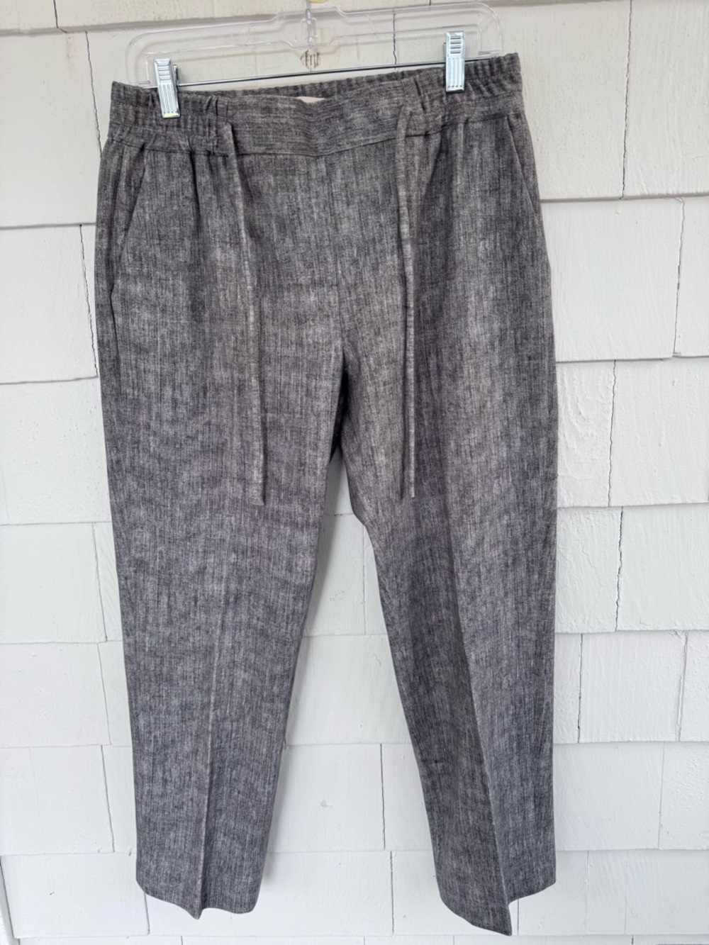 Circolo 1901 Elastic Waist Drawstring Cotton Trousers Pants Grey size 10